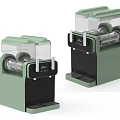 Two Modern Green Kitchen Appliances With Transparent Top And Sleek Design