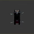 Vintage Style Car With Unique Design Glowing Elements Circular Wheels And Roof Mounted Device