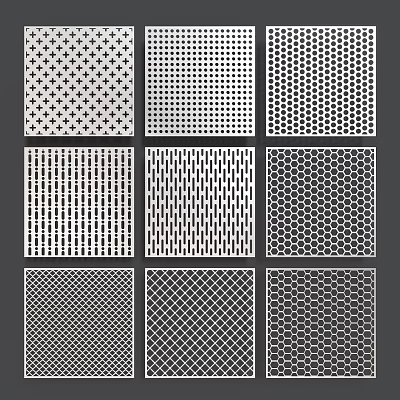 modern punching plate punching plate perforated plate aluminum plate 3d model