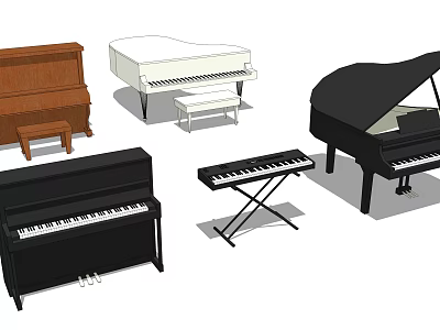 Different Types of Pianos and Keyboard Instruments for Music Lovers 3d model