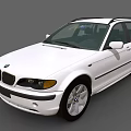 White BMW Wagon With Sleek Exterior Design Alloy Wheels And Front Grille