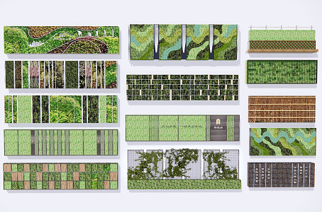 Plant wall 3d model