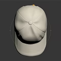 White Baseball Cap With Green Circular Logo And Stylish Casual Design