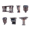 Classical Ornate Carved Capitals With Scrolls And Leaves Architectural Decorative Design Various Styles