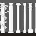 European Roman Column 3d model