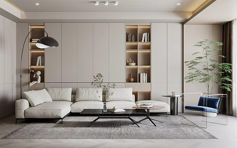 modern living room 3d model