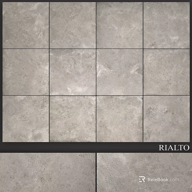 Rialto Gray Square Tiles As Building Components For Modern Interior Design 3d model 