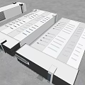 Modern factory warehouse 3d model