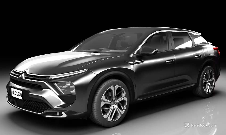 Sleek Black Modern SUV Featuring Streamlined Design Alloy Wheels And LED Headlights 3d model 