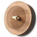 Modern Round Wall Lamps With Black And Copper Metal Finish And Bulb Design