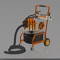VACMASTER Wheeled Industrial Vacuum Cleaner With Long Hose And Orange White Design