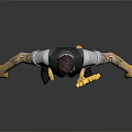 Male Character Wearing Black Vest White Shirt With Yellow Gloves And Tools