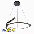 Elegant Modern Chandelier With Circular Ring And Curved Metallic Design