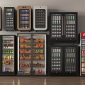 Refrigerators And Freezers Of Various Styles Stocked With Drinks Food Items And Coca Cola
