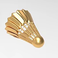 Golden Badminton Shaped Ornament Decoration Set For Modern Home Decor