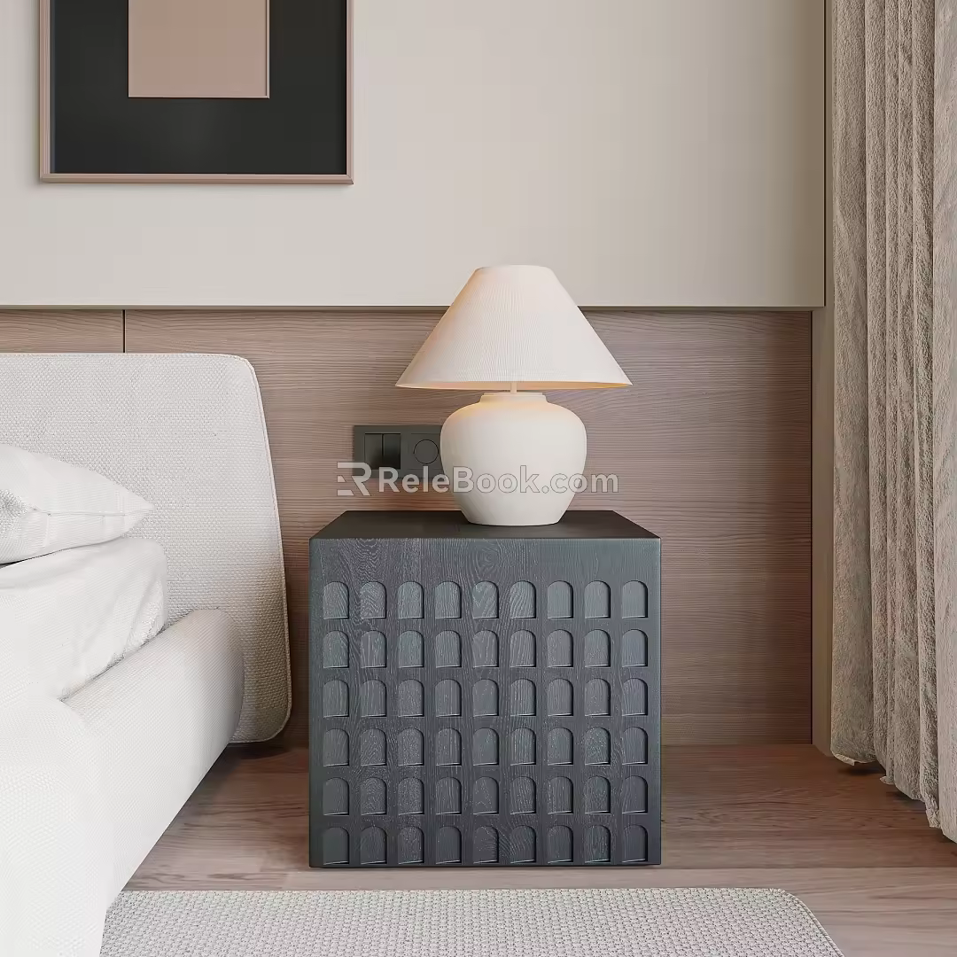Modern bedside table 3d model