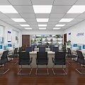 Law Enforcement Surveillance Room With Multiple Monitors Workstations And Office Chairs