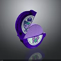 Purple Packaged Rolled Food Snack with POP Logo and Cartoon Design