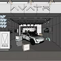 AVATR Showroom Interior With Display Car And Modern Design Elements 3d model
