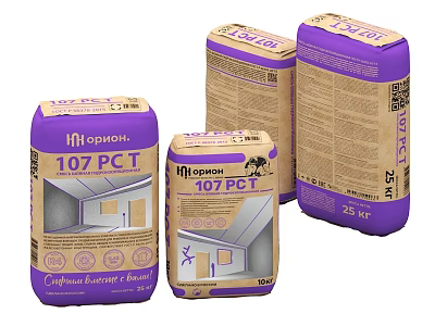 Industrial Equipment 107 PCT Construction Materials with 25 kg and 15 kg Packaging 3d model
