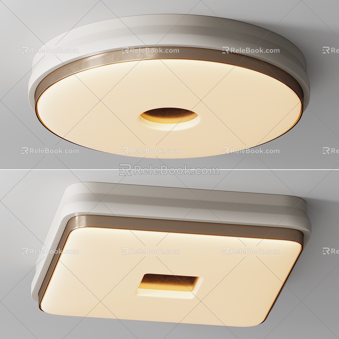 Modern Cream Style Ceiling Lamp Light Luxury Minimalist 3d model