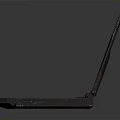 Open Laptop Electronic Appliance With Black Keyboard And Blank Screen Design 3d model