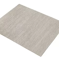Soft Light Gray Square Rug with Simple Woven Texture and Neutral Tone 3d model