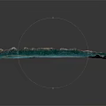 Detailed 3D Topographic Model With Mountain Ranges Winding Rivers And Large Lake