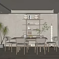 Modern Open Concept Restaurant Interior With Dining Table Chairs Lighting And Decor