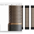 New Chinese-style Punching Column Perforated Plate Metal Plate Cylinder 3d model