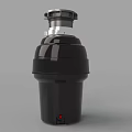 Black Modern Kitchen Garbage Disposer Appliance With Top Metal Cover And Control Button