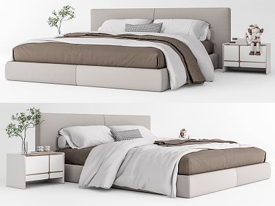 Modern Minotti double bed model