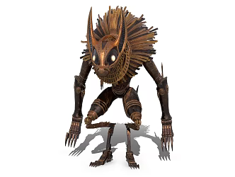 Mechanical Warrior game characters 3d model
