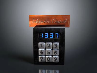 Computer Temperature Control Device With Numeric Keypad And Blue Digital 3d model