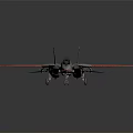 Military Fighter Jet With Gray Body Yellow Tail Fins And Cockpit Design