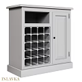 Modern White Storage Cabinet with Grid Compartments and Single Door for Home Organization
