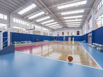 modern basketball hall 3d model