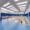 modern basketball hall 3d model