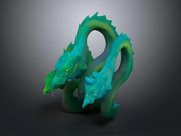 Modern Game Character Three-headed Snake Monster Monster Troll (ID:ggajh064857)