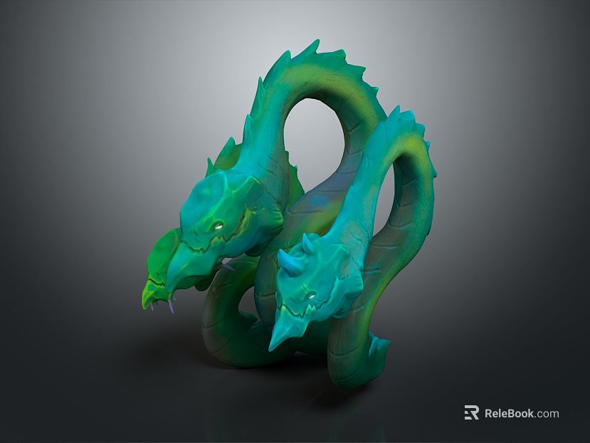 Modern Game Character Three-headed Snake Monster Monster Troll texture