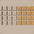 Retro Tile Small Tile Seamless Ceramic Mosaic Classic Color Matching Hong Kong Style Retro Chinese Traditional Mosaic Pattern 3d model