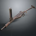 Vintage Antique Metal Firearm Weapon With Classic Design And Rustic Finish