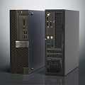 Desktop Computer Towers With Modern Design Multiple Ports And Ventilation Grills 3d model