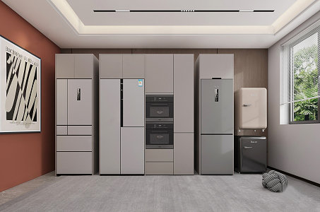 Modern refrigerator 3d model