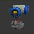 Risoner Industrial Digital Meter With Blue Top Circular Display And Silver Base