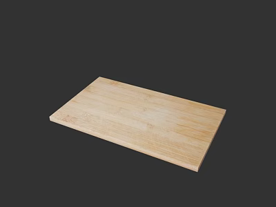 Light Colored Natural Wooden Cutting Board With Smooth Surface And Rectangular Shape 3d model