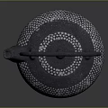 Traditional Cast Iron Teapot With Black Body Silver Dotted Texture Dome Lid And Handle