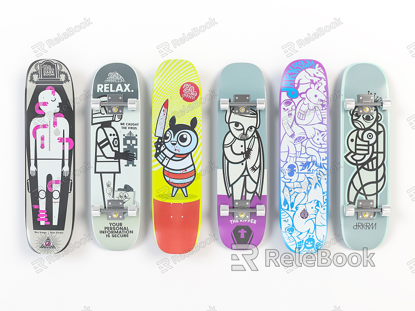 Modern skateboard home decoration skateboard beauty Chen pendant model