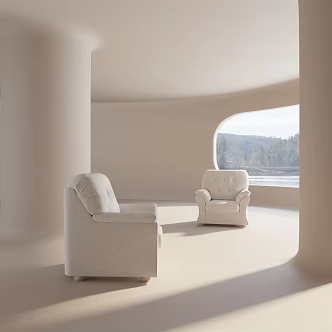 Modern single sofa 3d model