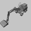 KUBOTA Wheeled Excavator Utility Vehicle With Extended Mechanical Arm And Large Tires